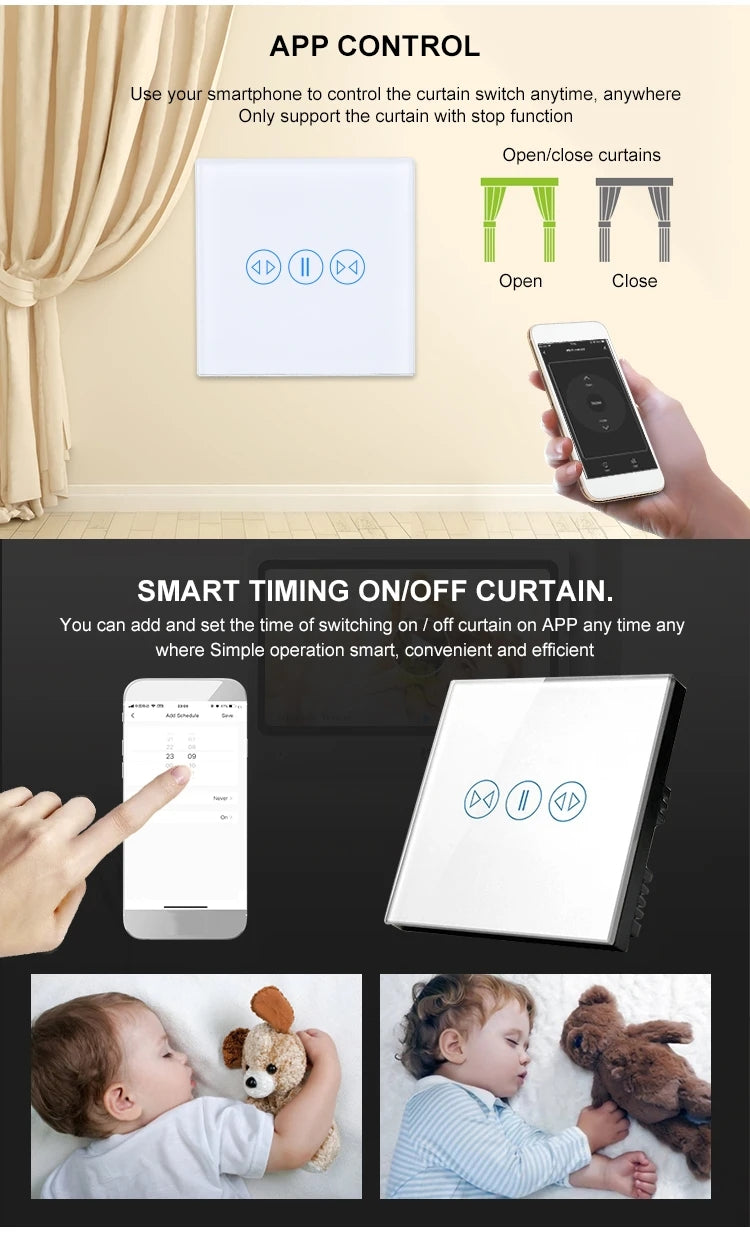Tuya App Remote Wi-Fi Curtain Switch Wifi Smart Switch Tuya App Remote Wi-Fi Curtain Switch Wifi Smart Switch